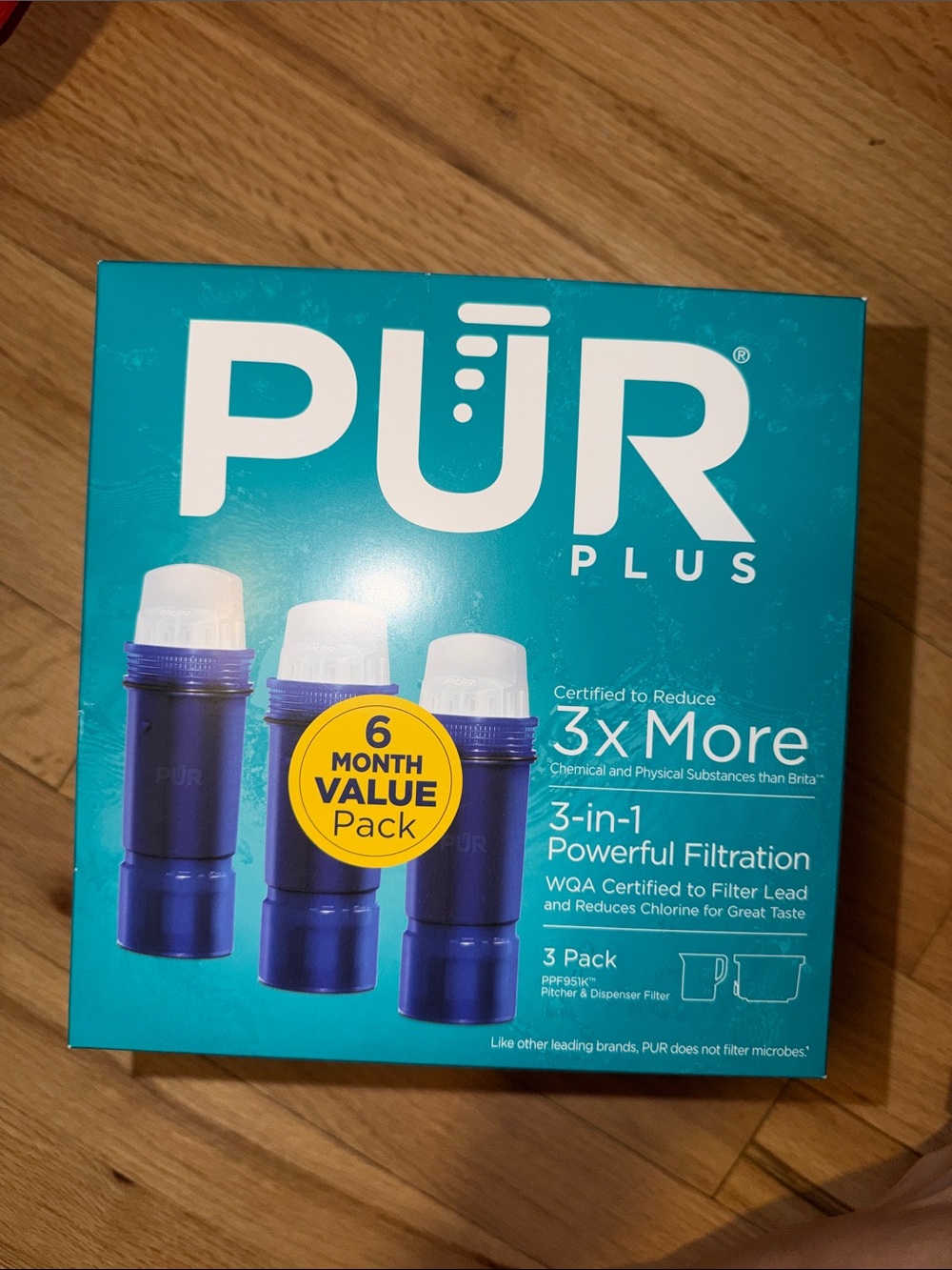 Replacement Water Filter Cartridges - Blue (3 Pack)